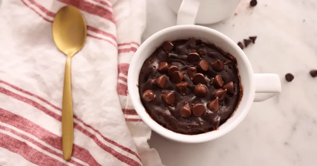 A delicious single-serving chocolate mug cake, perfect for satisfying your sweet cravings in minutes!