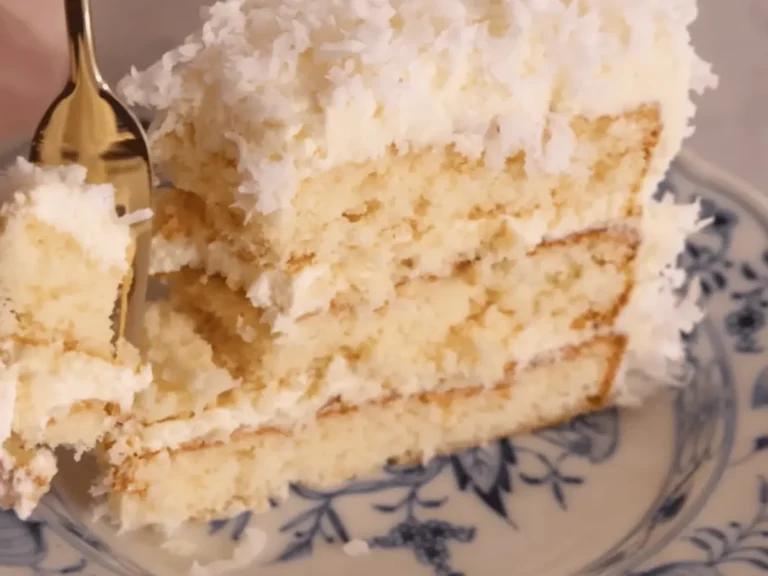 Fluffy & Moist Coconut Cake Recipe